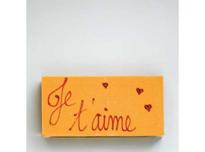 Reine Astrid - Tablette Message Chocolat Blond Je t'aime 100g