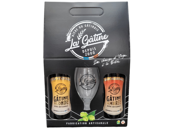 Coffret 2x75 cl Blonde, Ambrée et 1 verre de Blonde
