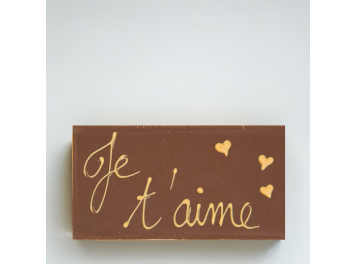 Reine Astrid - Tablette Message Chocolat Lait Je t'aime 100g
