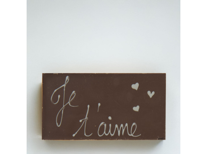 Reine Astrid - Tablette Message Chocolat Noir Je t'aime 100g