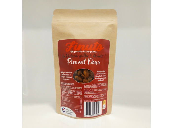 Pistaches Décortiquées Grillées au Piment Doux 80g