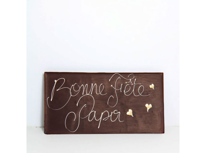 Reine Astrid - Tablette Message Chocolat Noir Bonne Fête Papa 100g