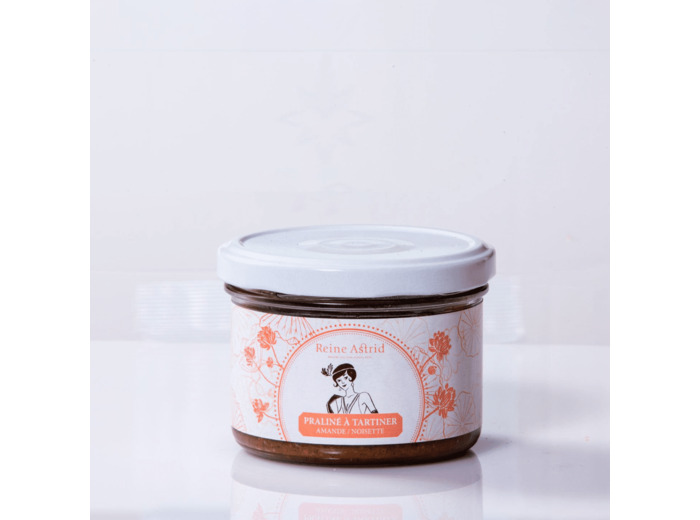 Reine Astrid - Praliné à Tartiner Amandes Noisettes 180g