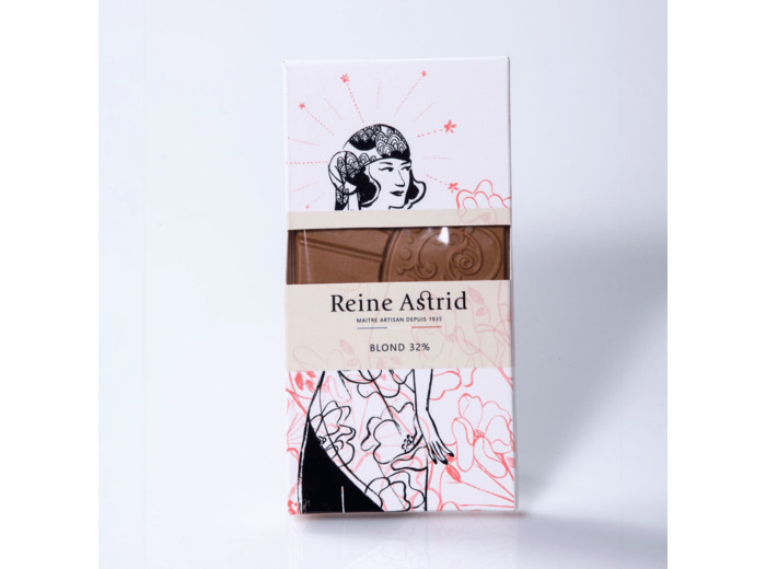 Reine Astrid - Tablette Chocolat Signature Blond 32% 75g