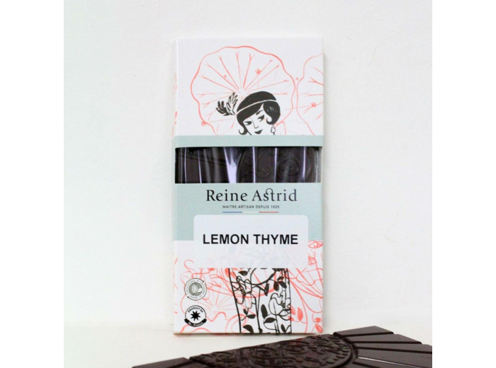 Reine Astrid - Tablette Chocolat Noir 75% Cameroun Lemon Thyme 75g