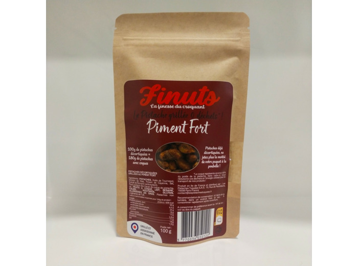 Pistaches Décortiquées Grillées au Piment Fort 80g