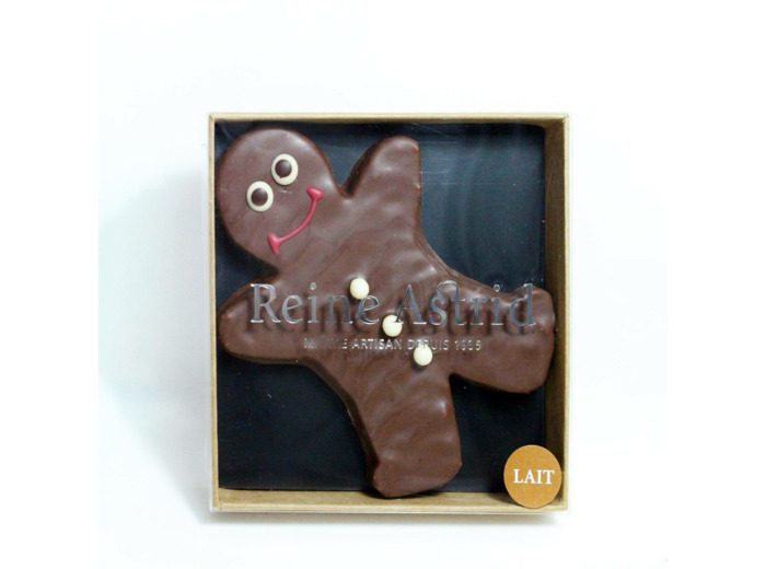Reine Astrid - Bonhomme de Noël Chocolat Pain d'Épice 80g