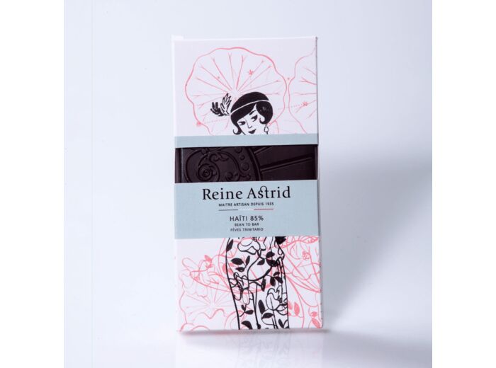 Reine Astrid - Tablette Chocolat Noir 85% Pure Origine Haïti Bio 75g