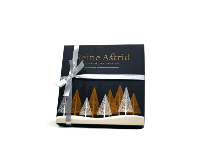 Reine Astrid - Coffret Chocolats Noir  Lait Ephémère 16 Chocolats