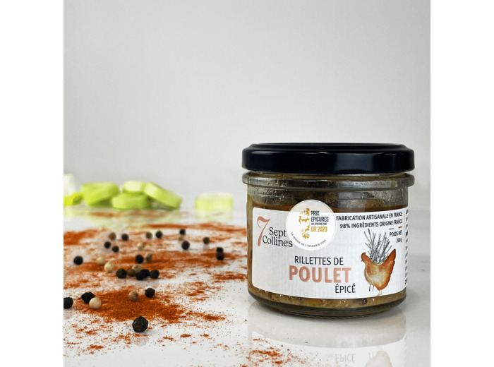 Rillettes de poulet épicé - 100g