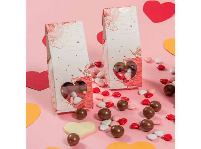 Reine Astrid - Billes de Maïs  Dragées Chocolat Etui Romance Etui de 200g