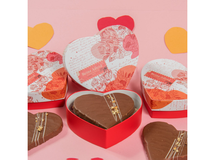 Reine Astrid - Cœurs Chocolat Mon P'tit Cœur Coffret 2 Cœurs