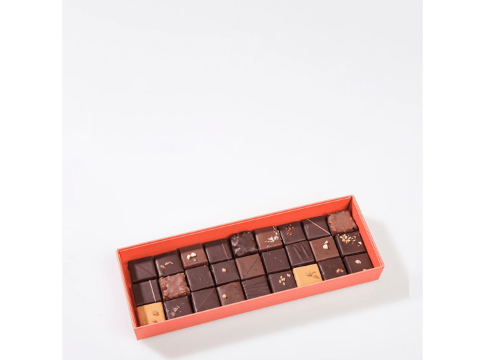 Reine Astrid - Assortiment Chocolats Noir  Lait 27 chocolats - 175g