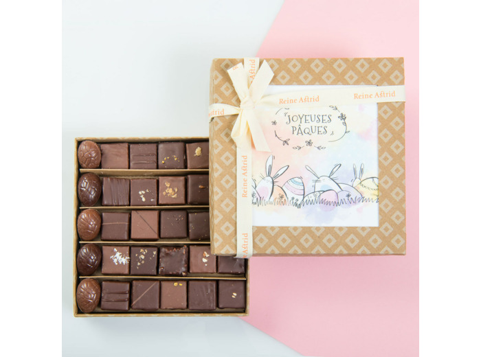 Reine Astrid - Coffret Message de Pâques 2025 Coffret de 25 Chocolats