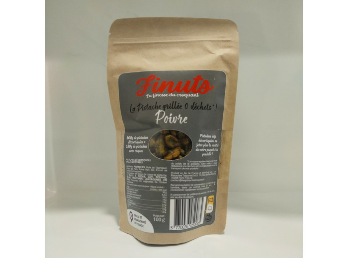 Pistaches Décortiquées Grillées Poivrées 80g