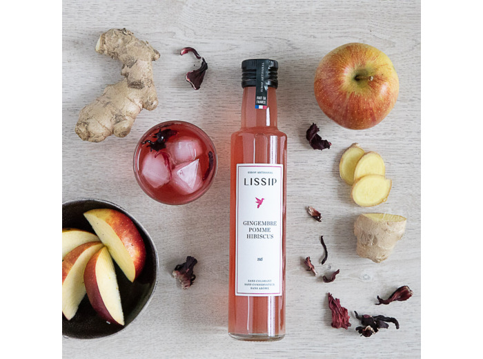 Sirop Gingembre Pomme Hibiscus