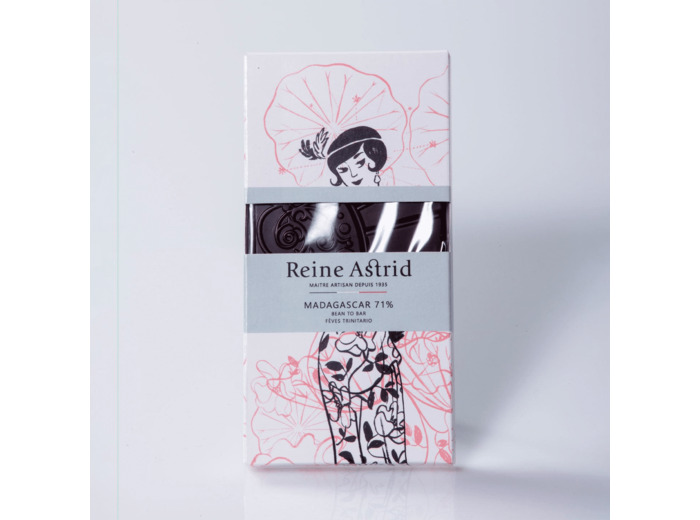 Reine Astrid - Tablette Chocolat Noir 71% Pure Origine Madagascar 75g