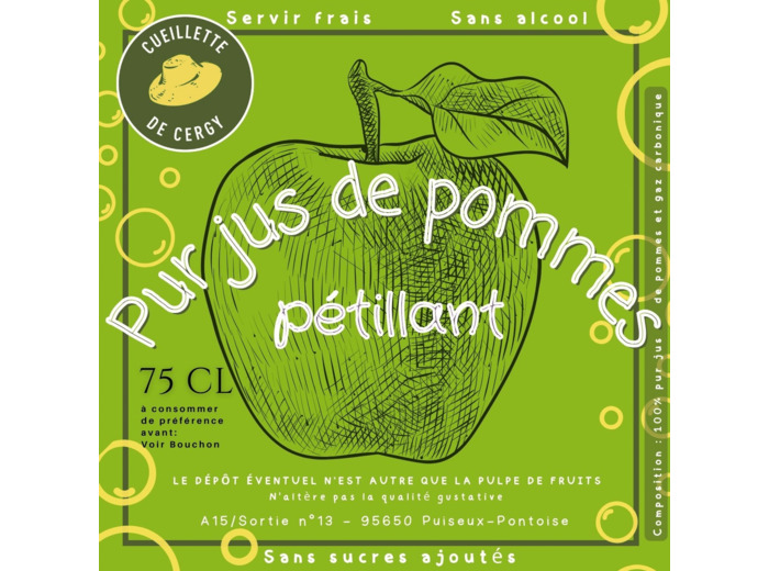 Jus de pomme pétillant