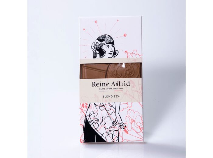 Reine Astrid - Tablette Chocolat Blond 32% 75g