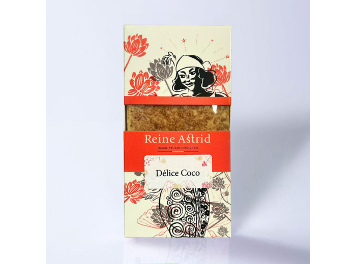 Reine Astrid - Tablette Chocolat Blanc Coco Délice Coco 75g